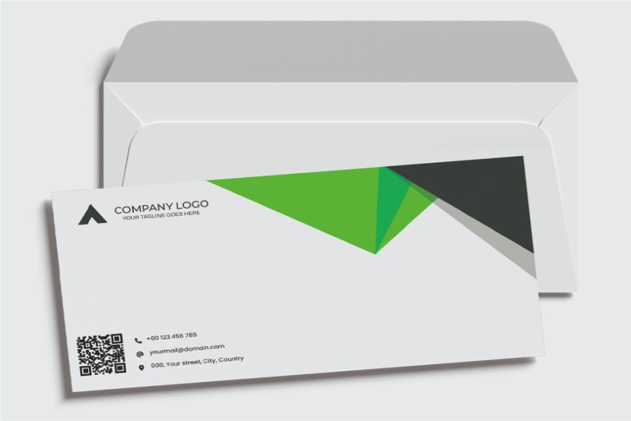 Envelope, size DL  (11 cm x 22 cm), wood free, 80 gsm.