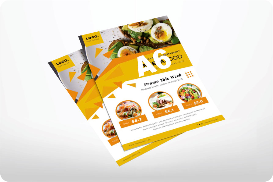 Flyer, size A6 (14.8 cm ×10.5 cm) Art paper, 170 gsm.