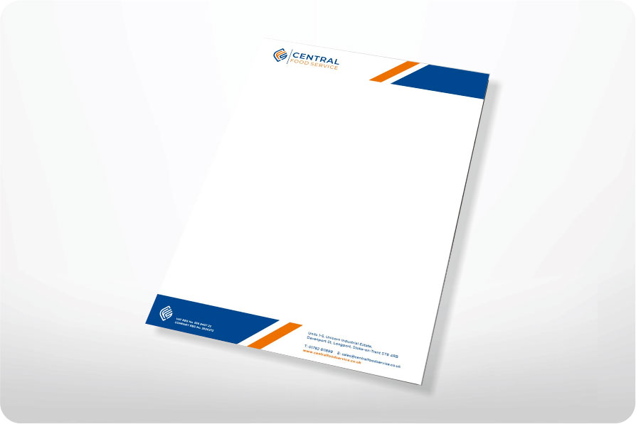 Letterhead, size A4 (29.7 cm × 21 cm), wood Free, 100 gsm.